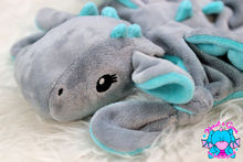 Lade das Bild in den Galerie-Viewer, Kuscheltuch/Schnuffeltuch "Lotta" in grau/petrol1,5mm