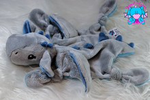 Lade das Bild in den Galerie-Viewer, Kuscheltuch/Schnuffeltuch "Lotta" in hellgrau/rauchblau/dark petrol