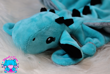 Lade das Bild in den Galerie-Viewer, Kuscheltuch/Schnuffeltuch "Lotta" in petrol/grau/schwarz/grau stars