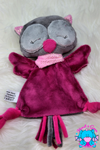 Lade das Bild in den Galerie-Viewer, Lina Schnuffeltuch graphit/beere/pink/rosa glitzer - kunst&garn