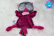 Lade das Bild in den Galerie-Viewer, Lina Schnuffeltuch graphit/beere/pink/rosa glitzer - kunst&garn