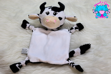Lade das Bild in den Galerie-Viewer, Alma Schnuffeltuch kuh/haut/graphit/schwarz/weiß - kunst&garn