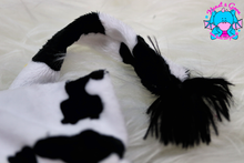 Lade das Bild in den Galerie-Viewer, Alma Schnuffeltuch kuh/ferkelrosa/graphit/schwarz/weiß - kunst&garn