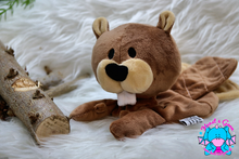 Lade das Bild in den Galerie-Viewer, Gulliver Schnuffeltuch rehbraun/beige/Sterne ocker grau - kunst&garn