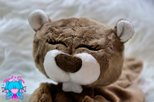 Lade das Bild in den Galerie-Viewer, Schnuffeltuch dunkelbraun/creme/creme stars - kunst&garn