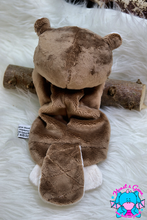 Lade das Bild in den Galerie-Viewer, Schnuffeltuch dunkelbraun/creme/creme stars - kunst&garn