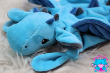 Lade das Bild in den Galerie-Viewer, Kuscheltuch/Schnuffeltuch "Lotta" in blau/rauchblau/graphit - kunst&garn