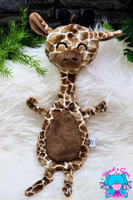 Mali Schnuffeltuch giraffe/chocolate/schwarz - kunst&garn