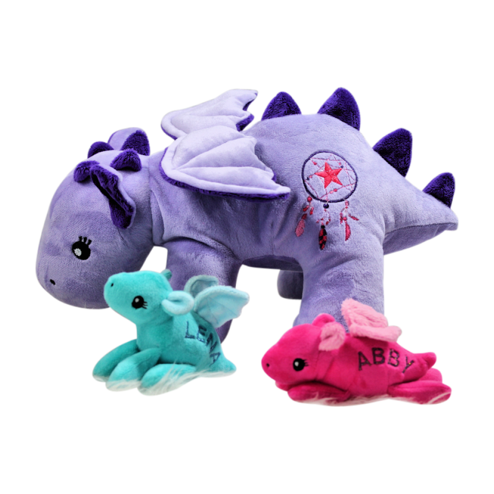 Drache Maya einzeln oder mit Babys - kunst&garn