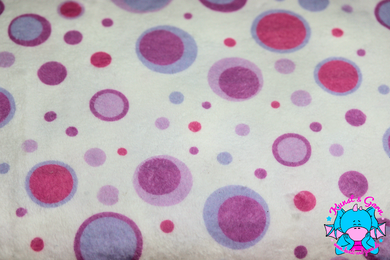Eigenproduktion Digitaldruck Minky Bubbles rosa lila 3mm - kunst&garn
