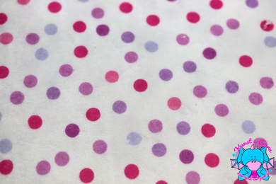 Eigenproduktion Digitaldruck Minky Dots rosa lila 3mm - kunst&garn
